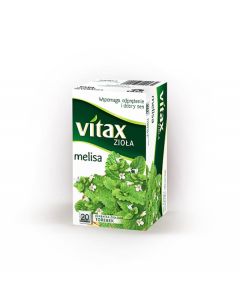 Herbata VITAX MELISA 20t*1,5g ziołowa bez zawieszki