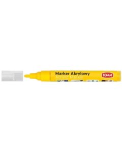 Marker akrylowy, fibrowa końcówka ścięta 2-5mm,  żółty TO-402 Toma