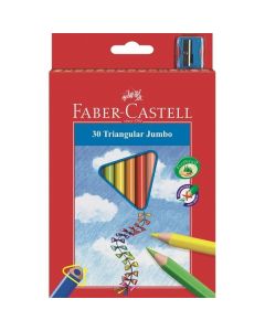 Kredki Faber Castell, Jumbo Grip, trójkątne ołówkowe, 30 kolorów