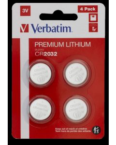 Baterie VERBATIM LITHIUM CR2032 3V BLISTER 4szt. 49533