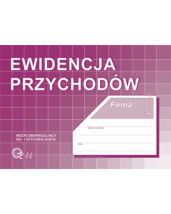 Ewidencja przychodów A5 R01-H  MICHALCZYK I PROKOP album/offset  (od 1 styczeń 2022)