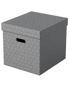 Pudełka domowe do przechowywania, w kształcie sześciana, 3 sztuki, szare Esselte 628289