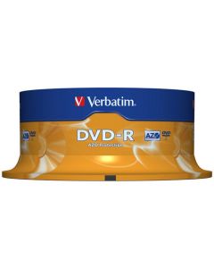 Płyty VERBATIM, płyta DVD-R cake box 25, 4.7GB 16x, Matt Silver