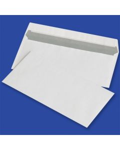 Koperty DL rozmiary 110x220 mm, list koperty samoklejące z paskiem HK białe 1000 sztuk