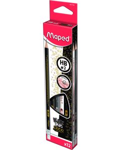 Ołówek z gumką BLACKPEPS DECO HB Maped 851760