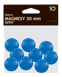 Magnesy do tablicy, punkty magnetyczne 30mm GRAND, niebieski, 10 szt