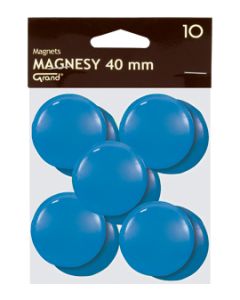 Magnesy do tablicy, punkty magnetyczne 40mm GRAND, niebieski, 10 szt